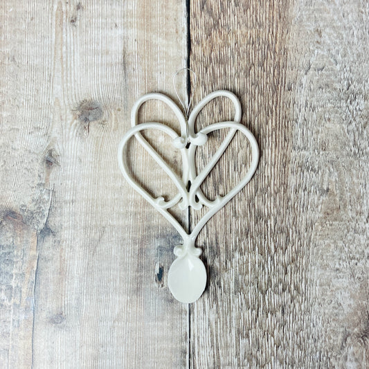 Double Heart Handmade Porcelain Lovespoon