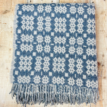 Moonstone Tapestry Welsh Woollen Blanket By Rock Mill