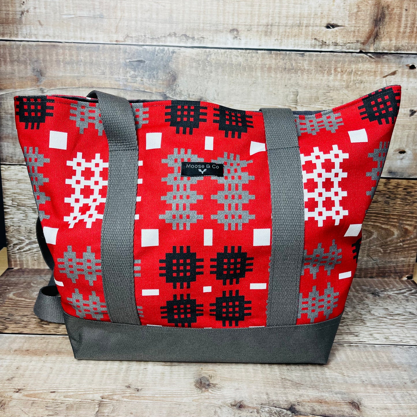 Red Tapestry Print Bag