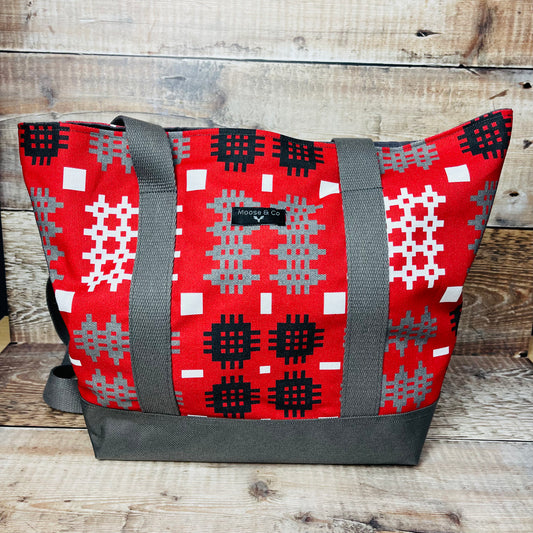 Red Tapestry Print Bag