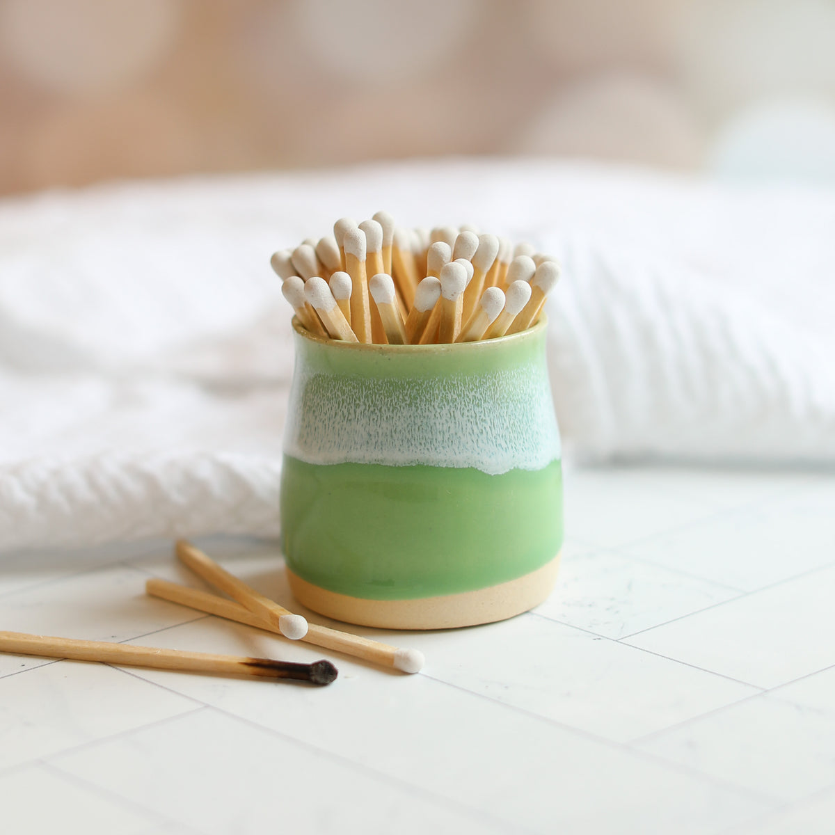 Handmade Pea Green Pot