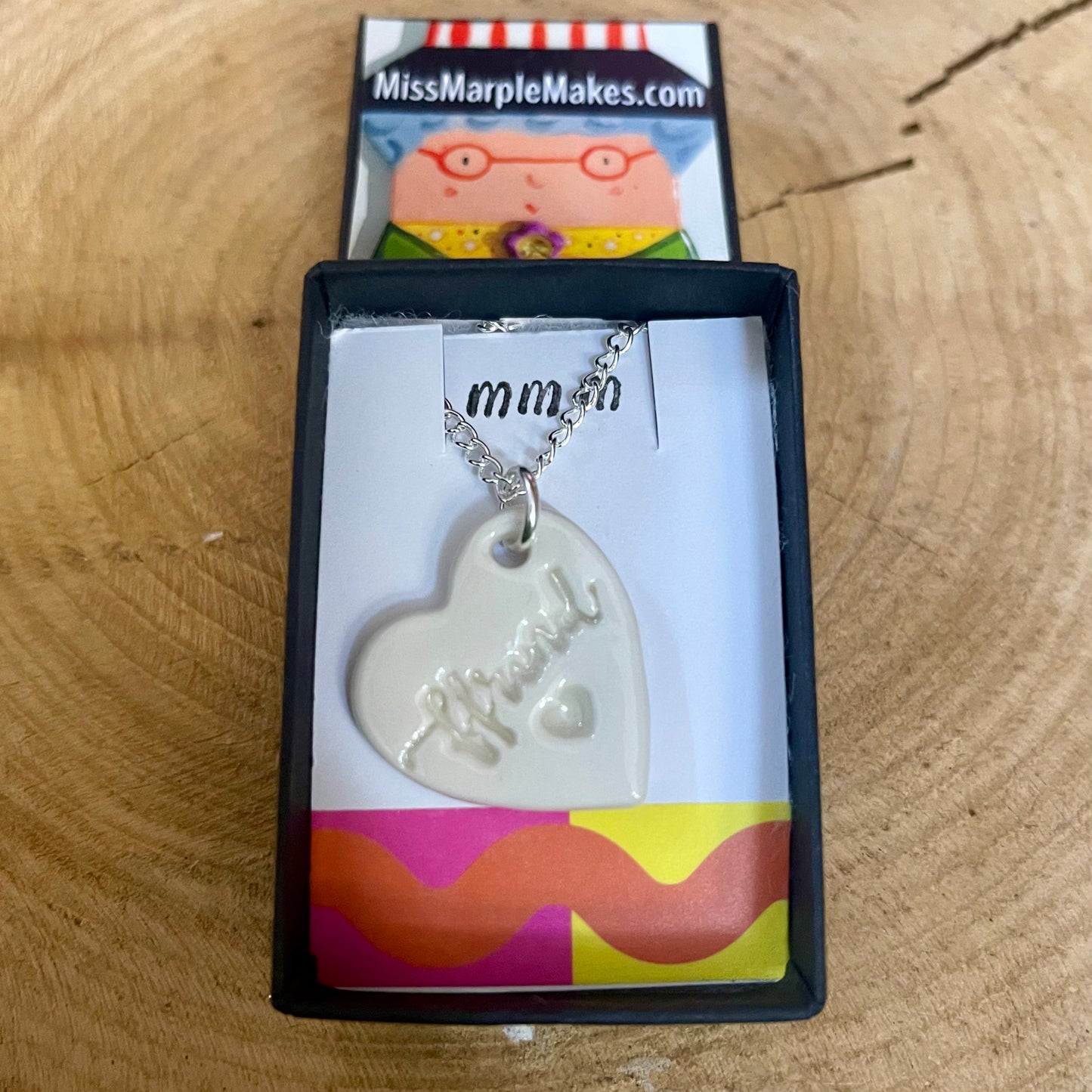 Handmade Ceramic Ffrind Pendant