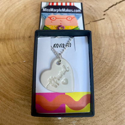 Handmade Ceramic Ffrind Pendant