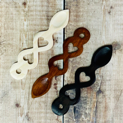 Small Heart Reflection Lovespoon - Medium Tone