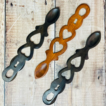 Extra Large Lock Lovespoon - Dark Tone