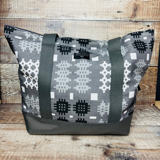 Grey Tapestry Print Bag