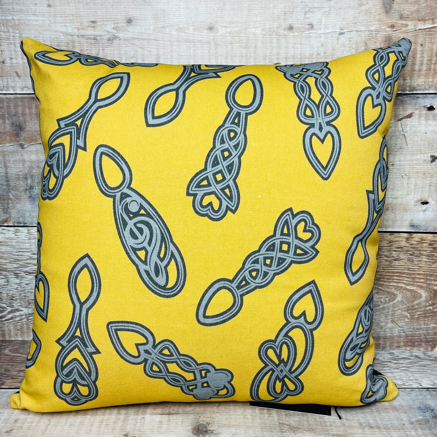 Mustard Lovespoon Print Cushion