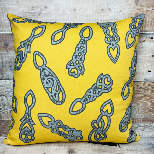 Mustard Lovespoon Print Cushion