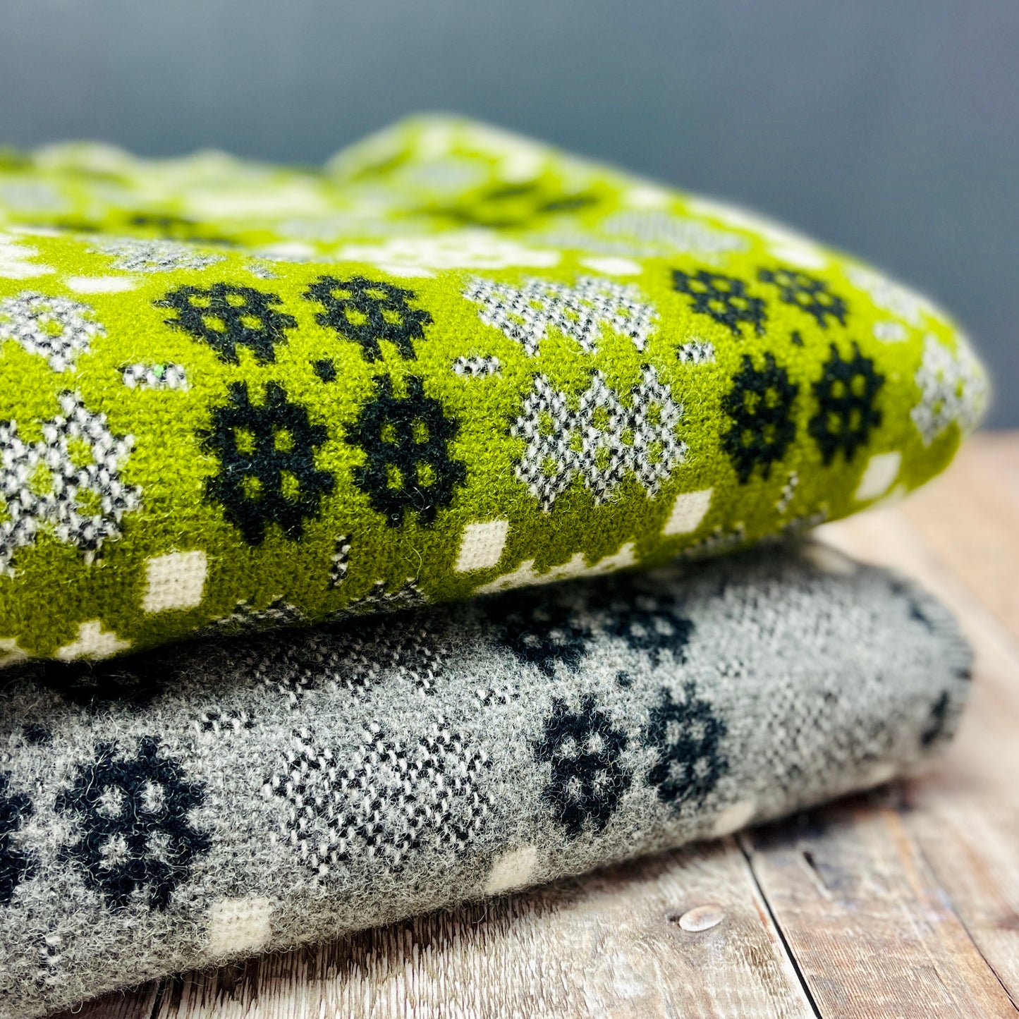 Green Tapestry Welsh Woollen Blanket