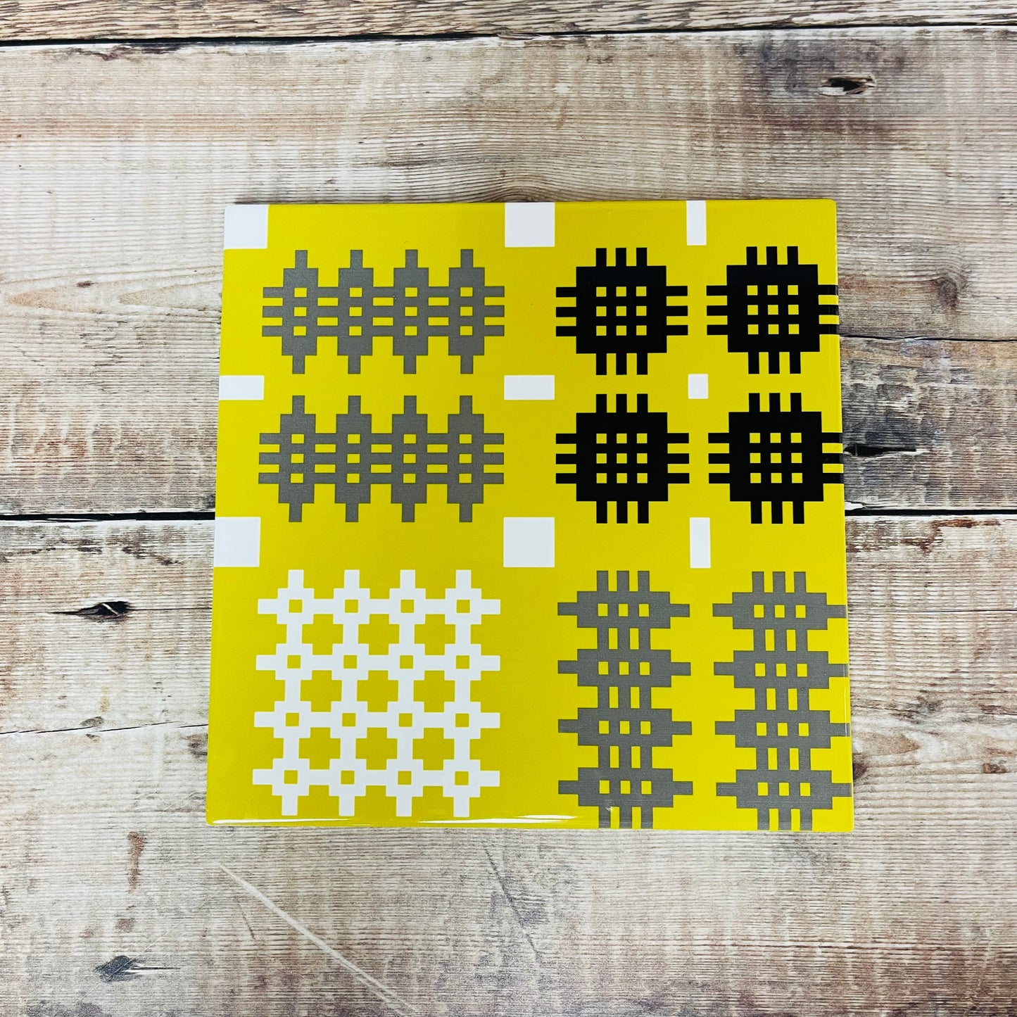 Yellow Tapestry Print Trivet