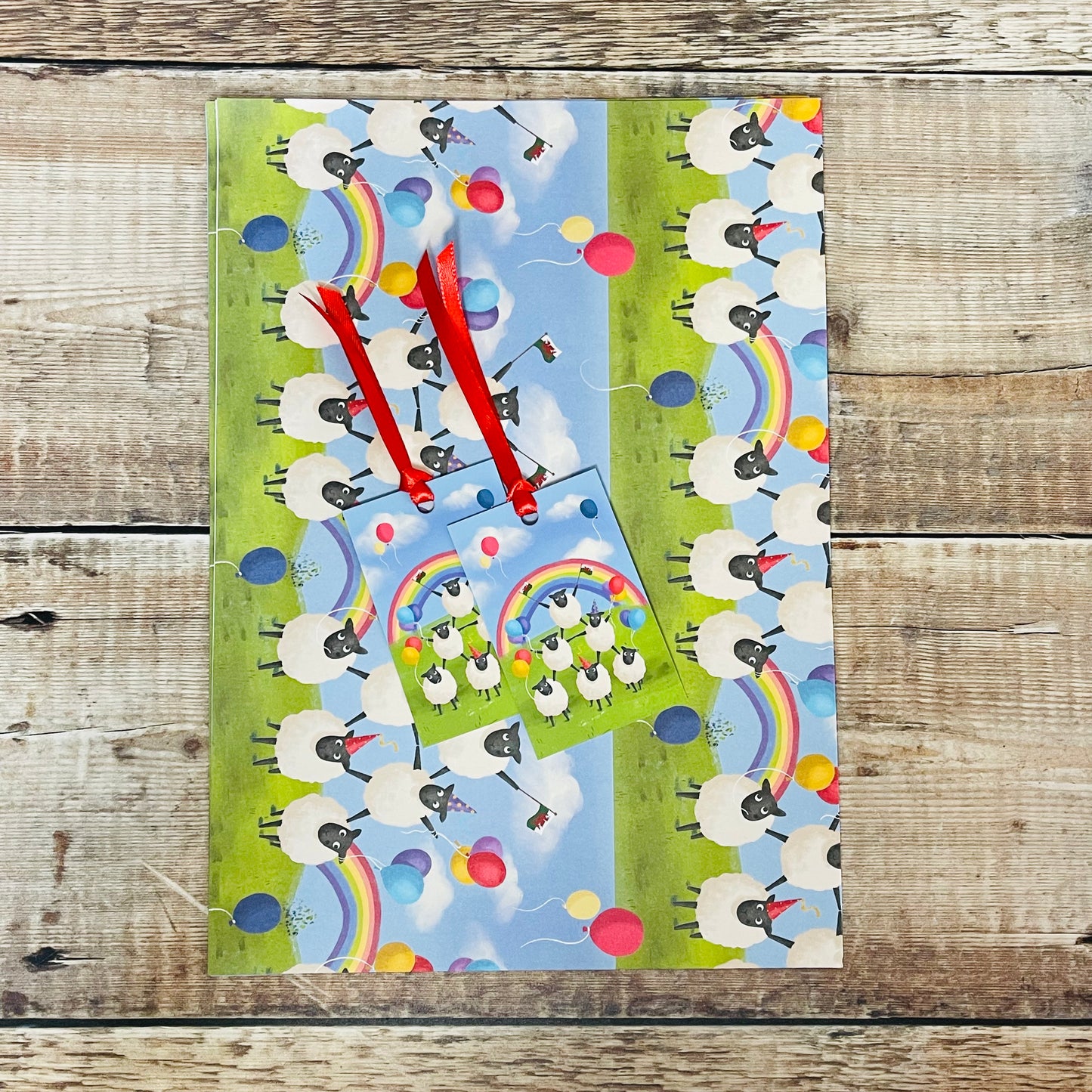 Sheep Gift Wrap and Tags Set