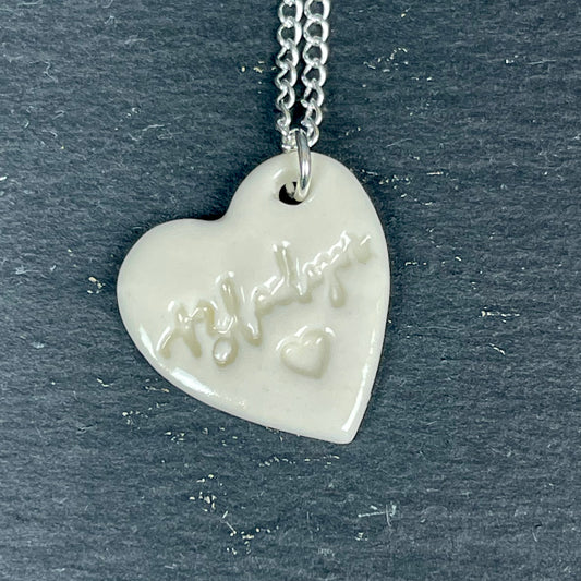 Handmade Ceramic Blodyn Pendant