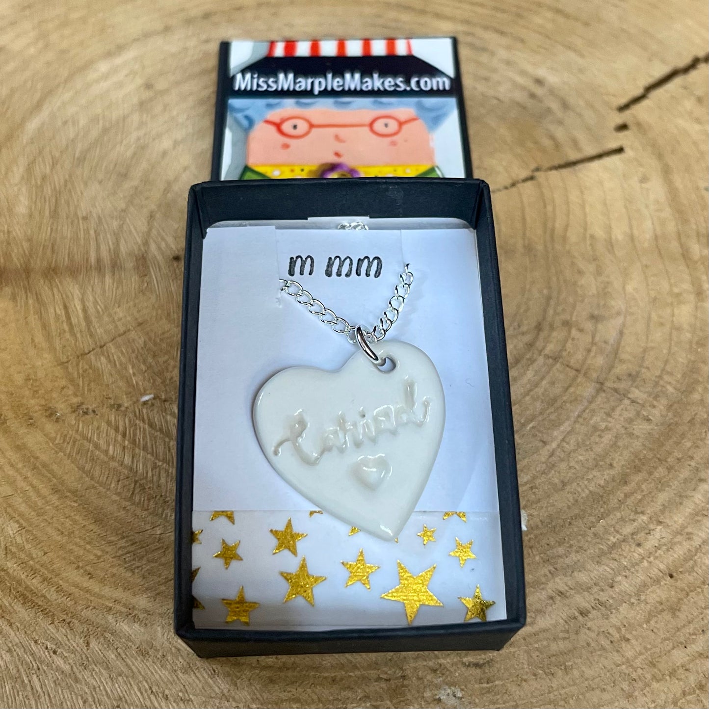 Handmade Cariad Ceramic Pendant