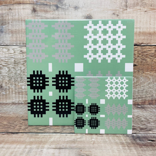 Green Welsh Tapestry Print Trivet