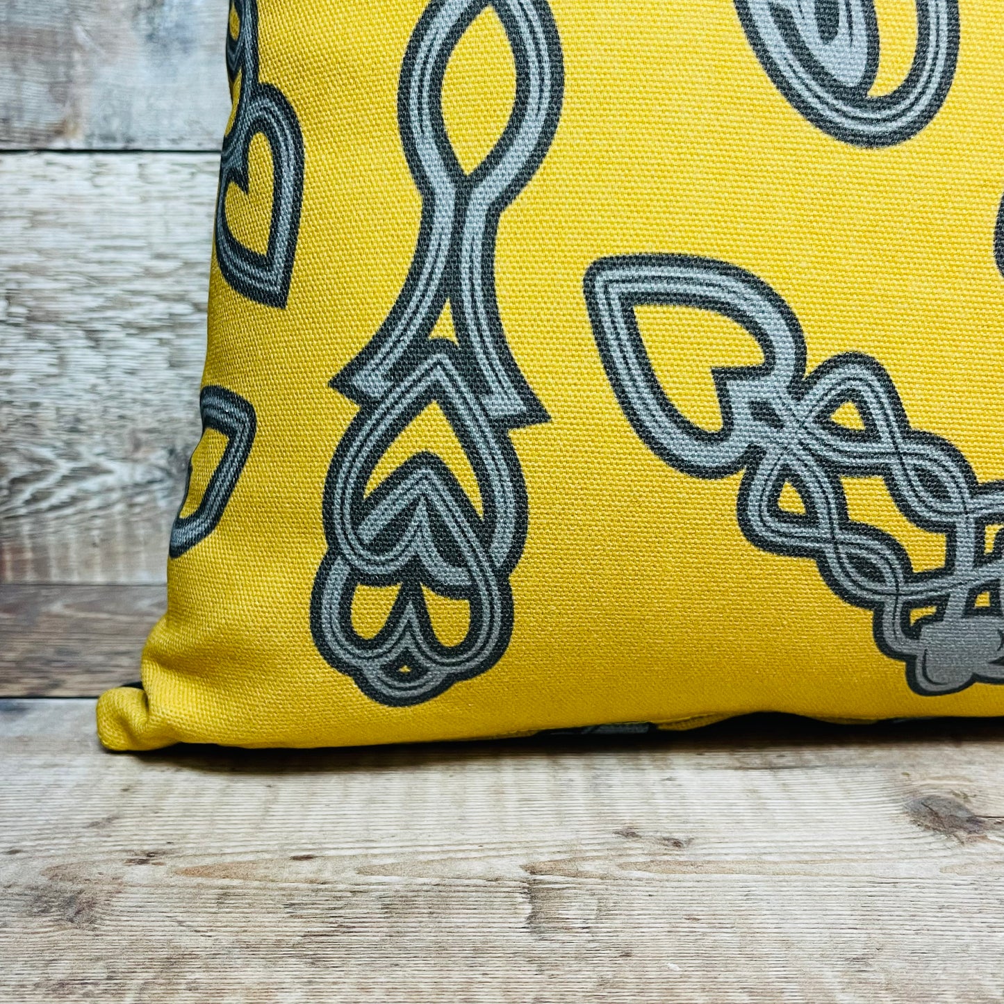 Mustard Lovespoon Print Cushion