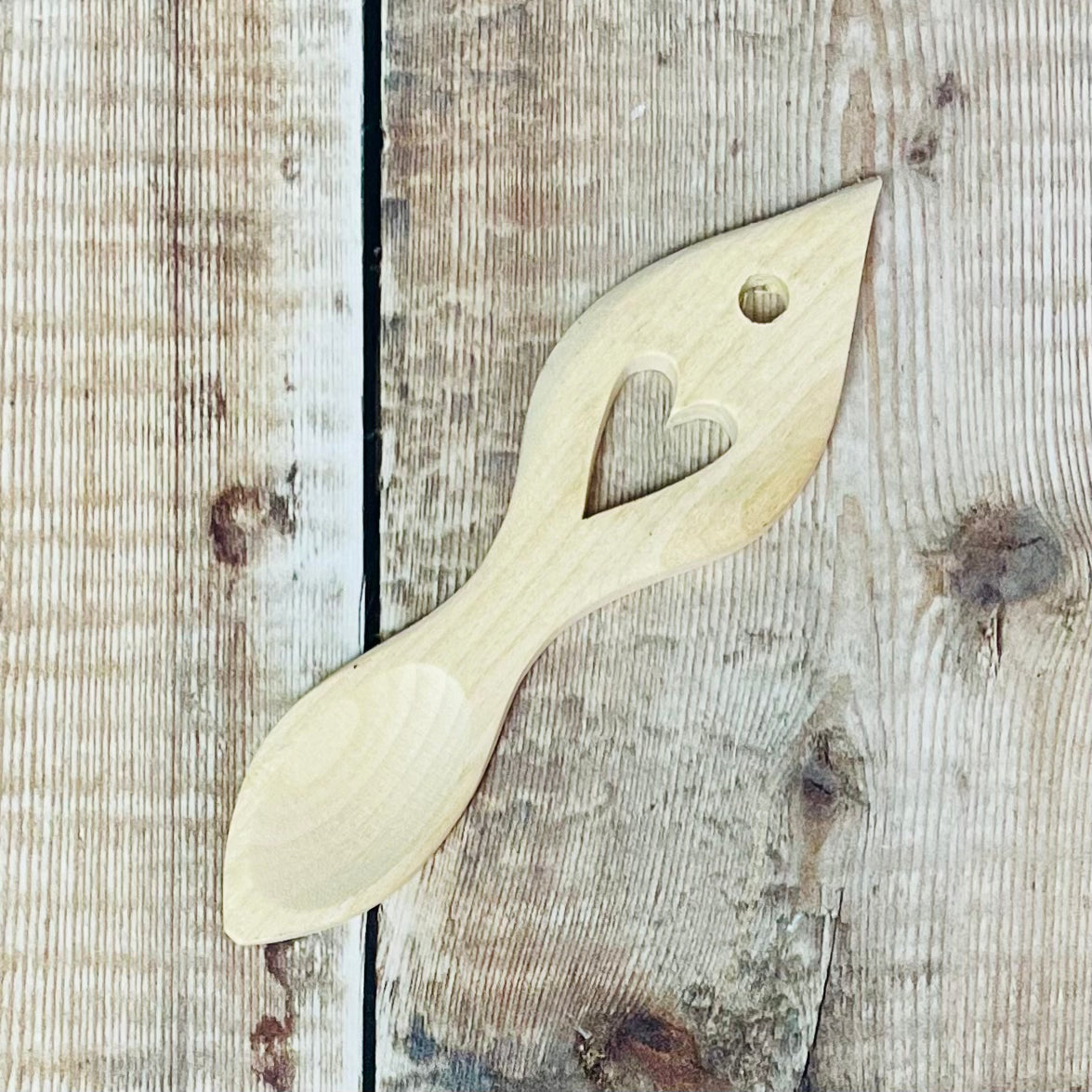 Small Simple Heart Lovespoon - Light Tone