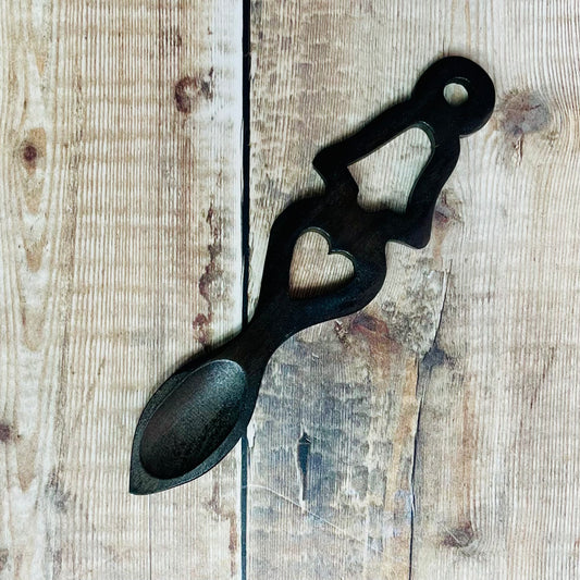 Medium Bell and Heart Lovespoon - Dark Tone