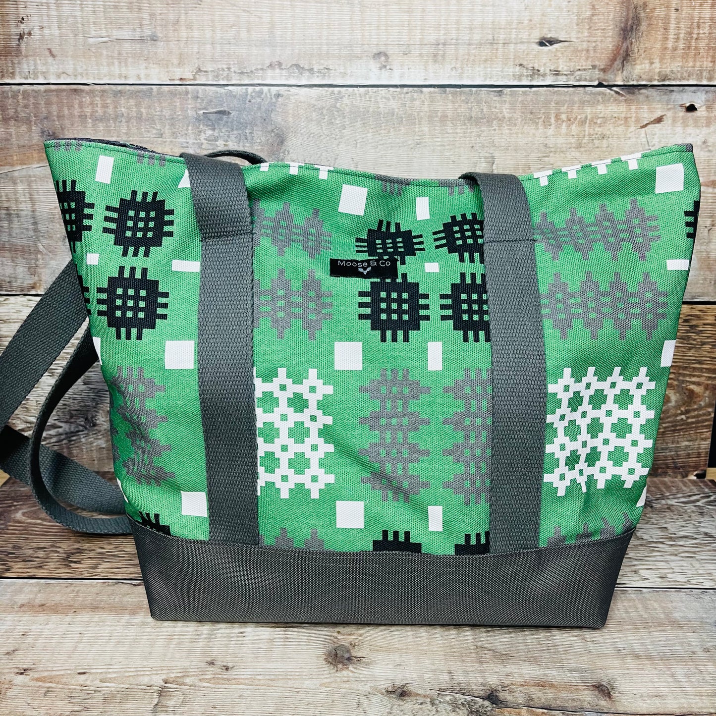 Green Tapestry Print Bag