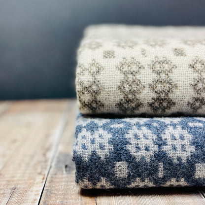 Moonstone Tapestry Welsh Woollen Blanket By Rock Mill