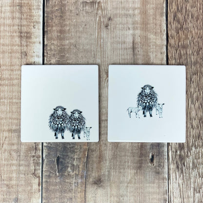Two Sheep Family Coaster