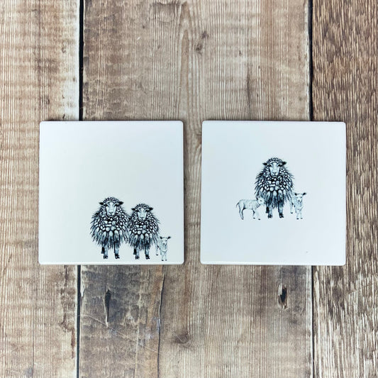 Two Sheep Family Coaster