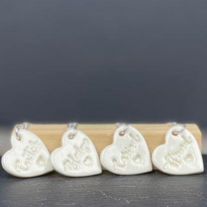 Handmade Cariad Ceramic Pendant