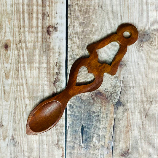 Medium Bell and Heart Lovespoon - Medium Tone