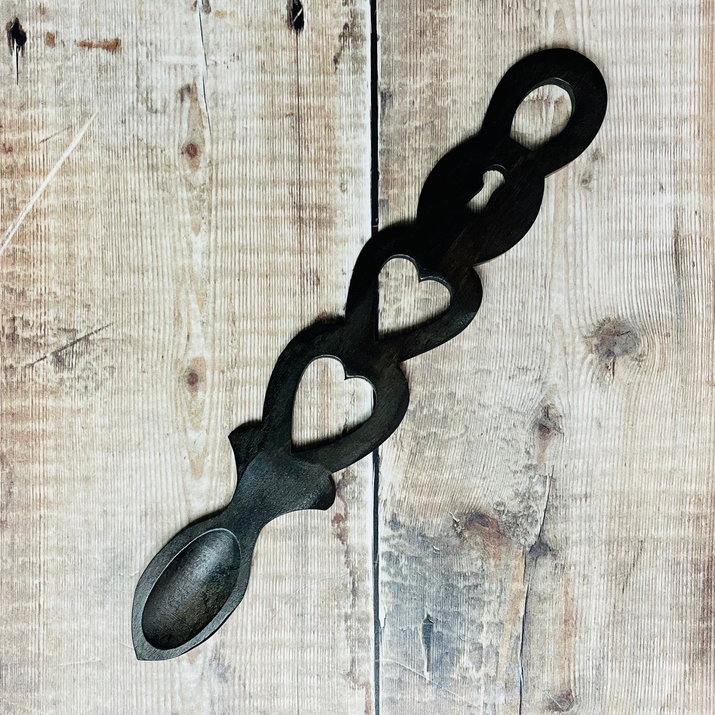 Extra Large Lock Lovespoon - Dark Tone