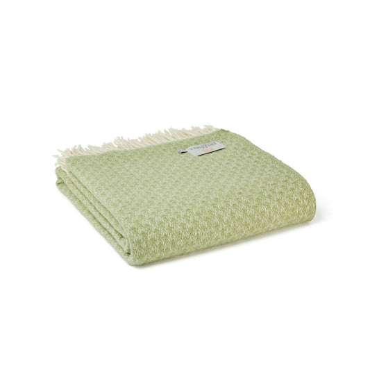 Isobel Crescent Fern Welsh Blanket by Tweedmill