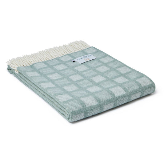 Ice Green Manhattan Throw By Tweedmill