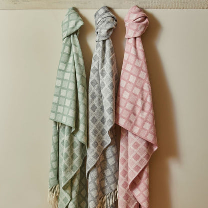 Ice Green Manhattan Throw By Tweedmill