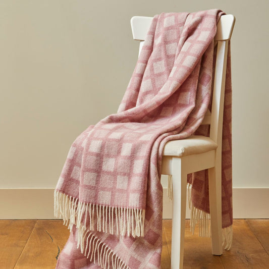 Sunken Pink Manhattan Throw By Tweedmill