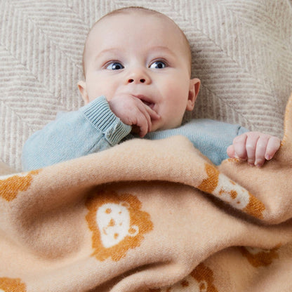 Merino Lion Baby Blanket by Tweedmill