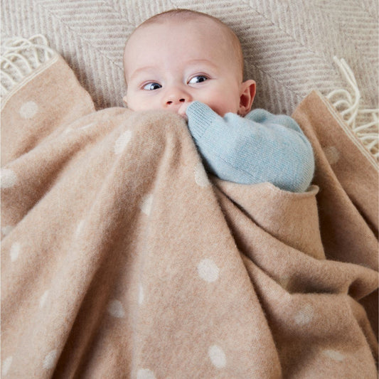 Merino Spot Baby Blanket by Tweedmill