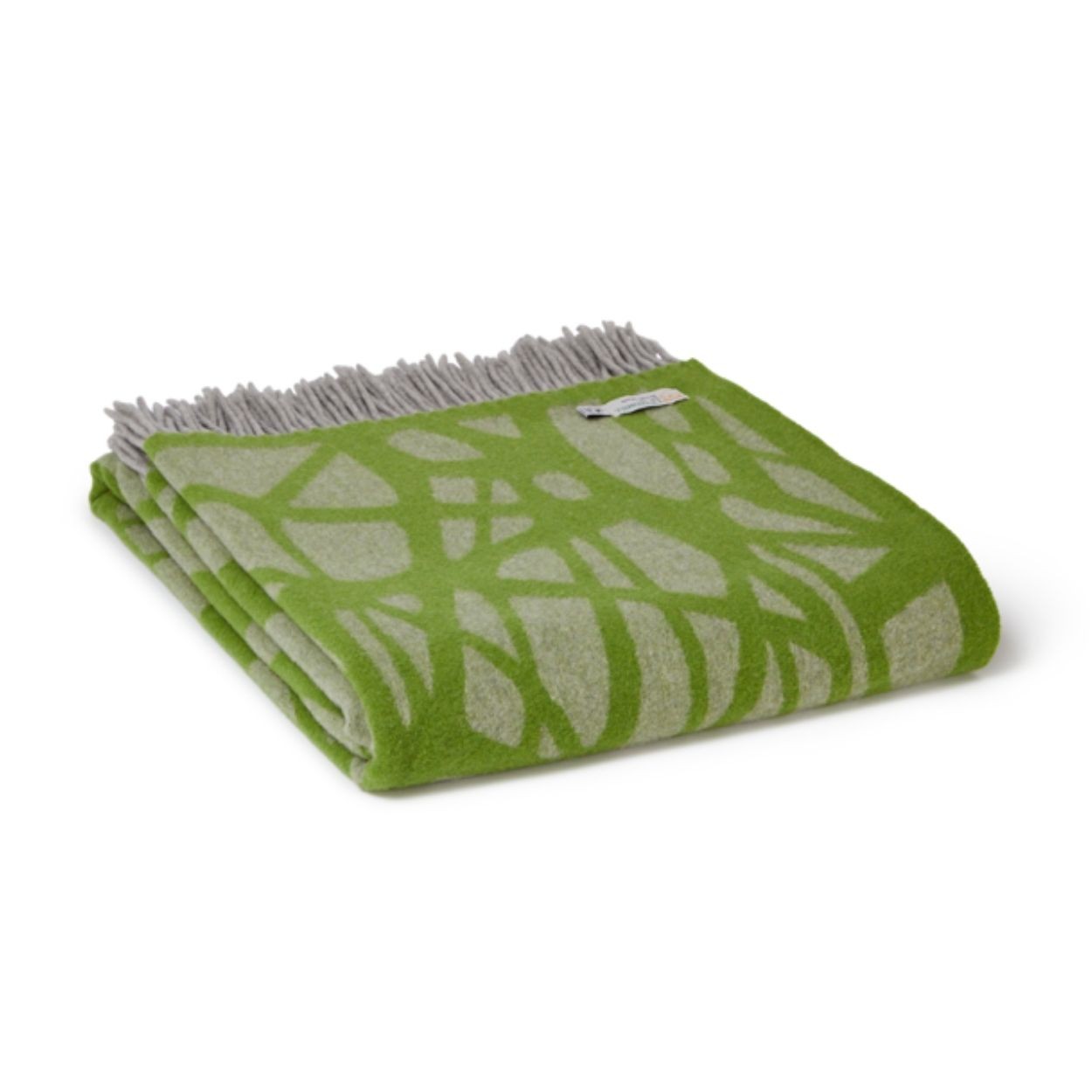 Green Mosaic Merino Throw by Tweedmill