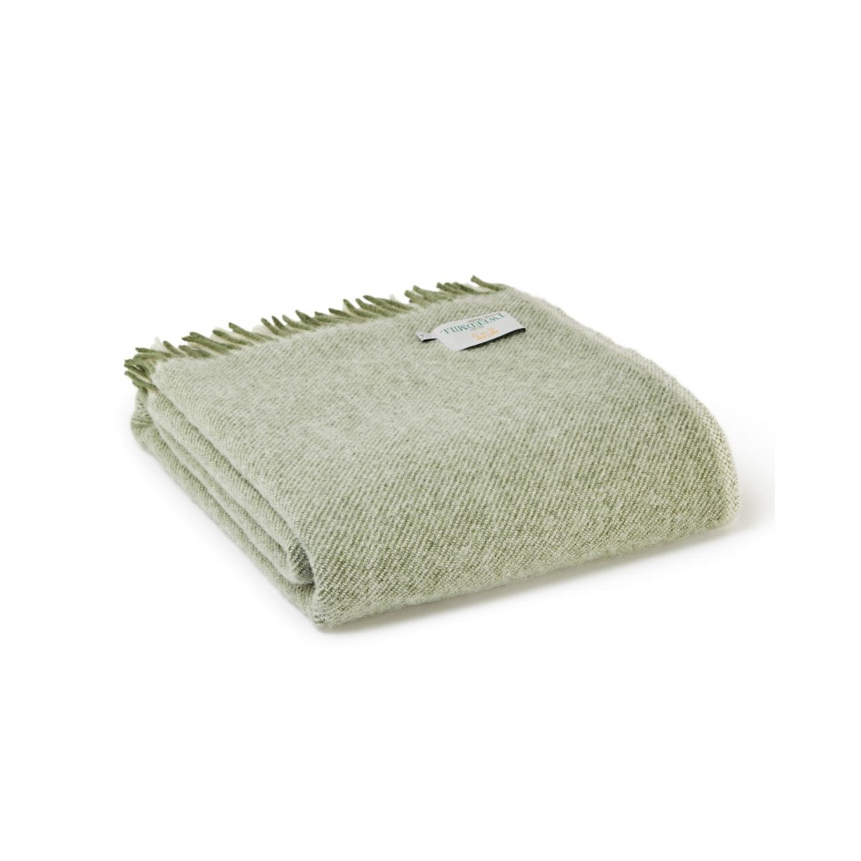 Olive and Cream Moorland Welsh Blanket by Tweedmill