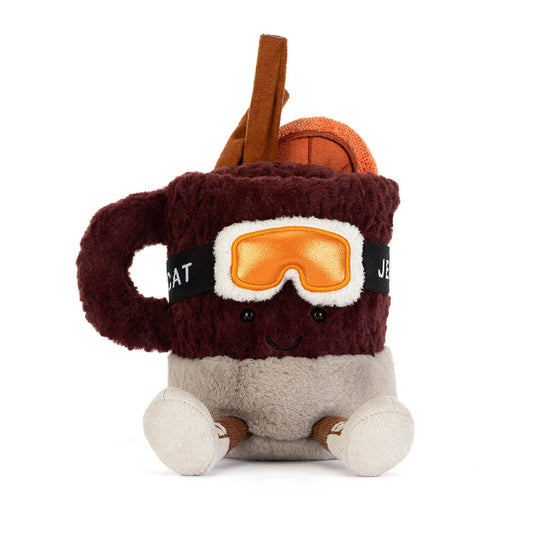Jellycat christmas soft toy. Mulled drink with ski goggles