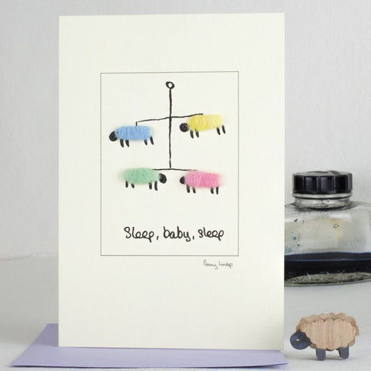 Sheep New Baby Card