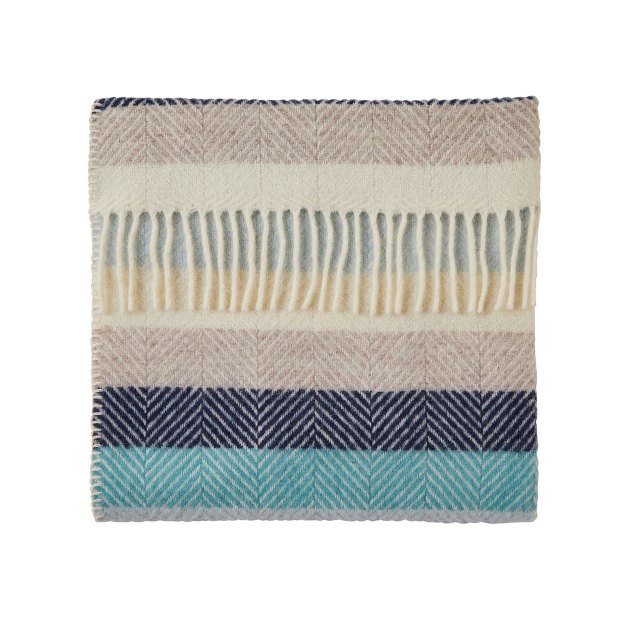 Seashore Stripe Pram Blanket By Tweedmill