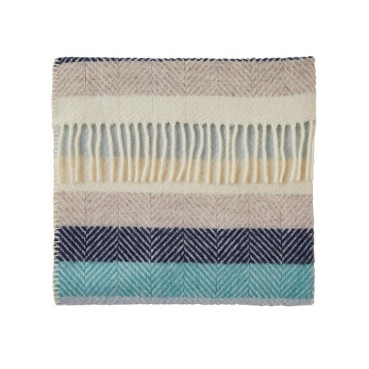 Seashore Stripe Pram Blanket By Tweedmill