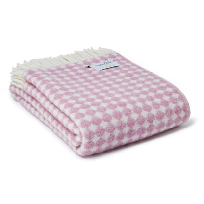 Jacquard Mulberry Spot Throw by Tweedmill