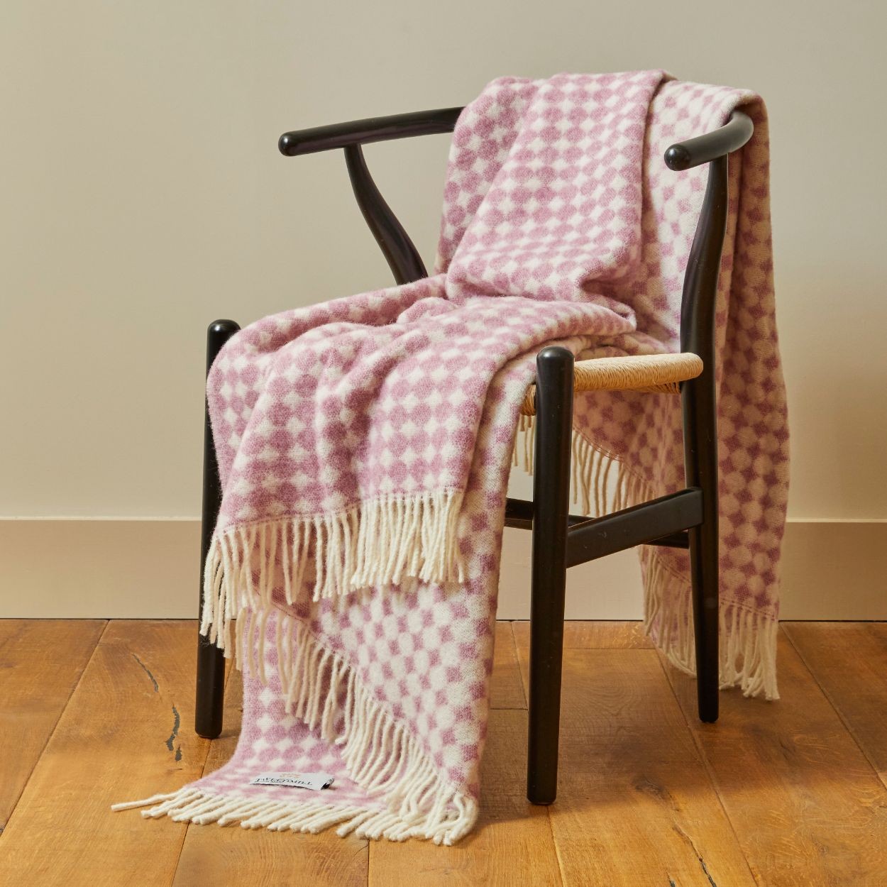 Jacquard Mulberry Spot Throw by Tweedmill