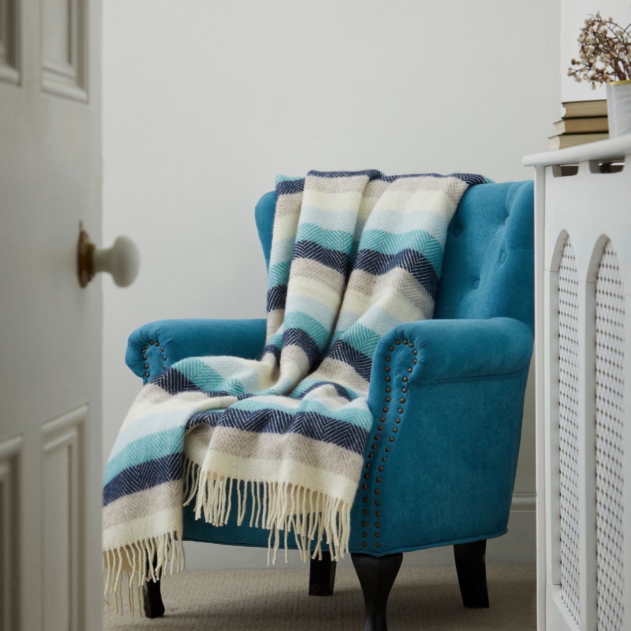 Stripe Seashore Throw By Tweedmill