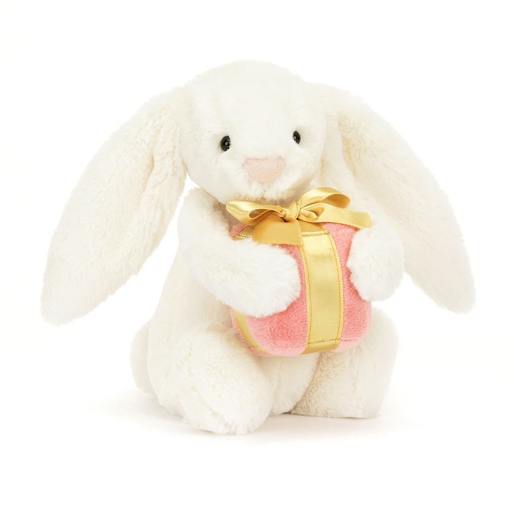 Little Bashful Bunny with Present by Jellycat