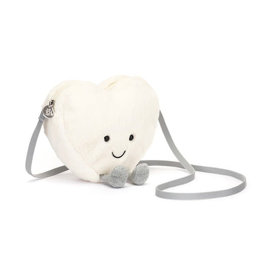 Amuseables Cream Heart Bag by Jellycat