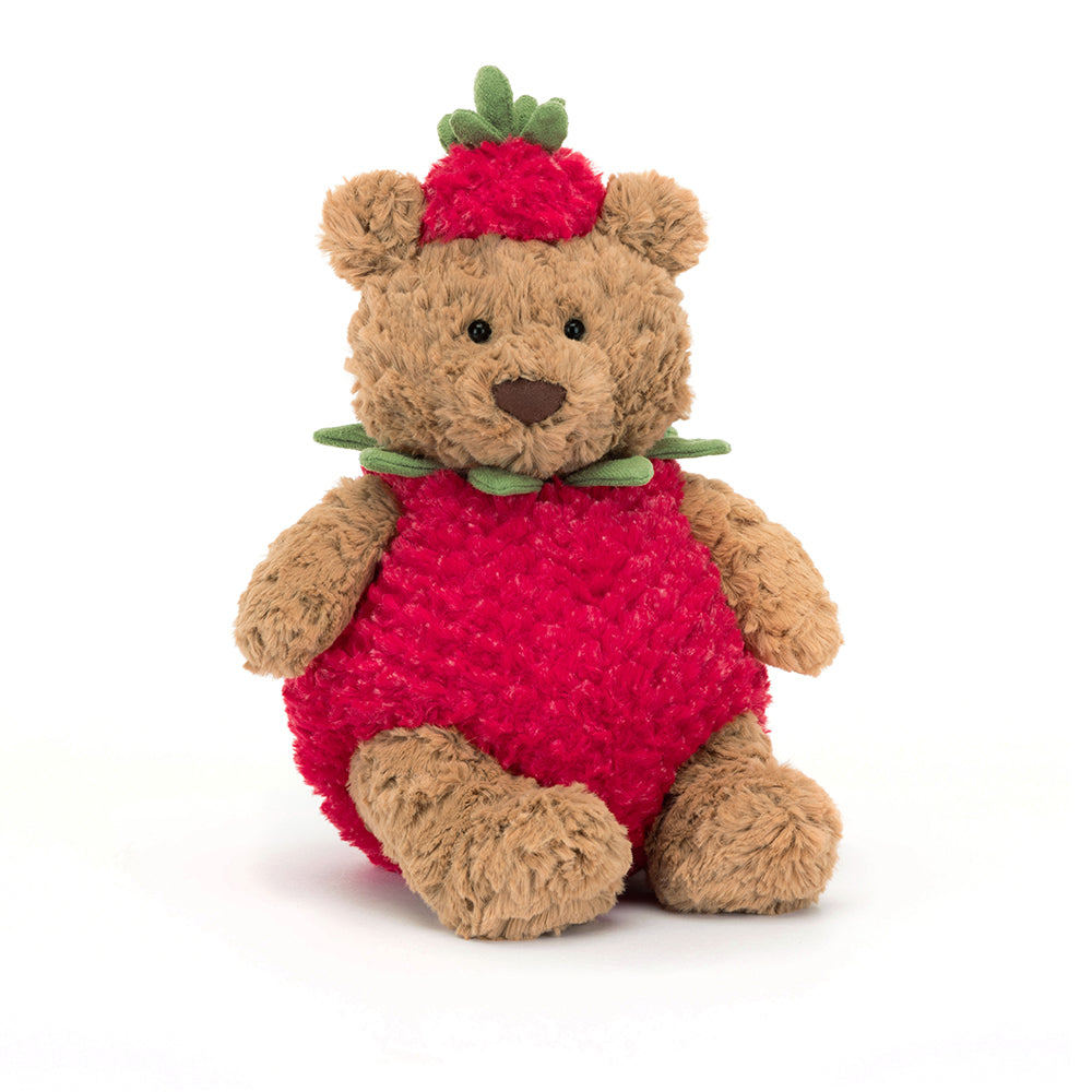 Strawberry Bartholomew Bear by Jellycat