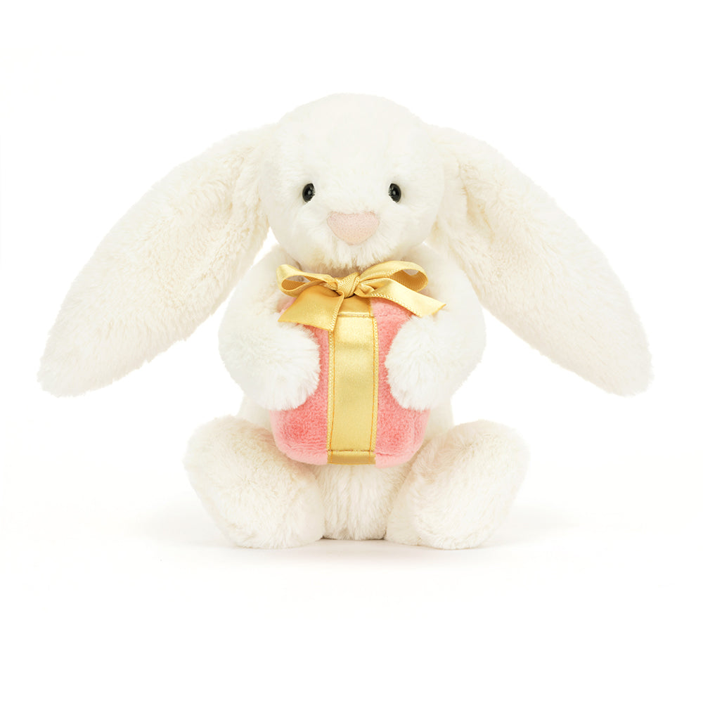 Little Bashful Bunny with Present by Jellycat