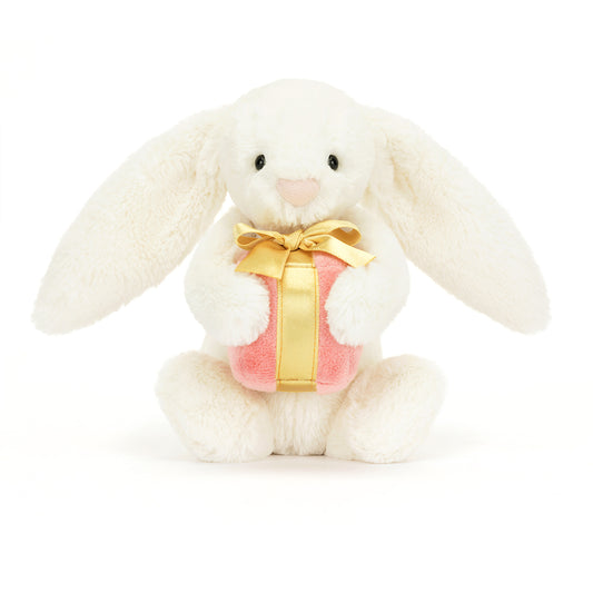 Little Bashful Bunny with Present by Jellycat