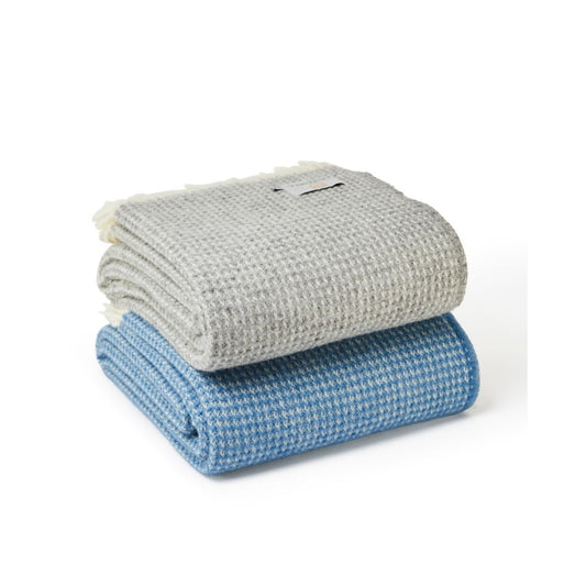 Waffle Grey Throw By Tweedmill