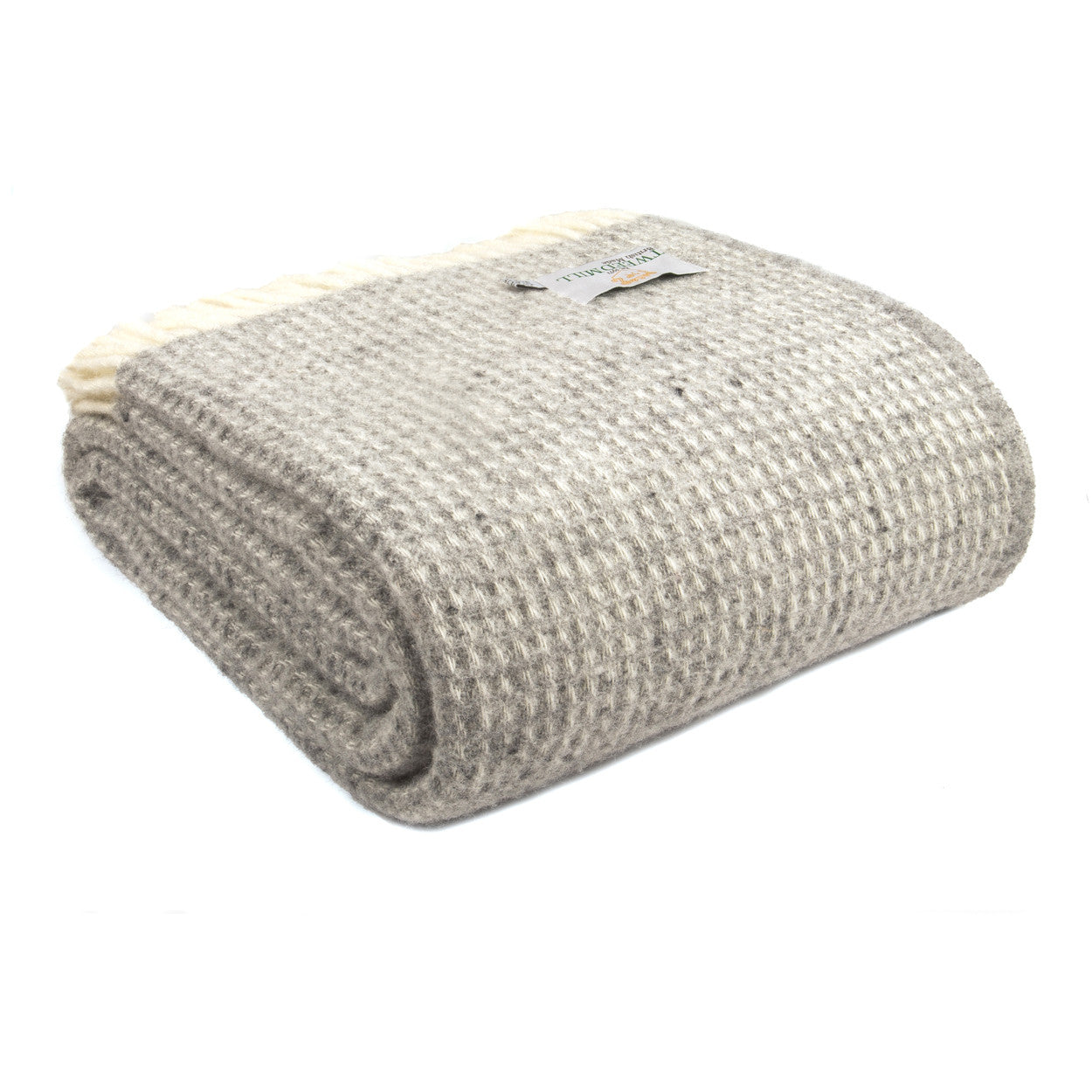 Waffle Grey Throw By Tweedmill